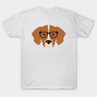 Coonhound With Nerdy Glasses T-Shirt